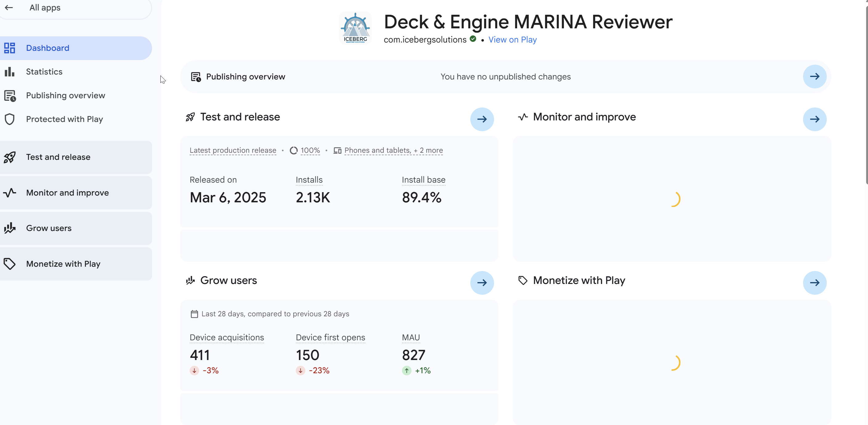 Maritime Review & Training App — Google Play Console